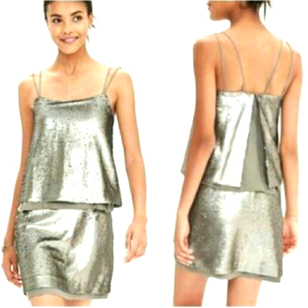 Silver Sequin Dress